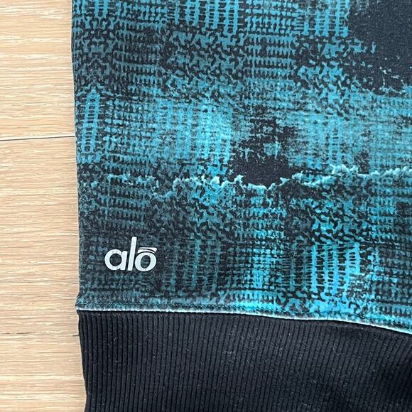 ALO Yoga Goddess Leggings Teal Ombre Black - Picture 3 of 3